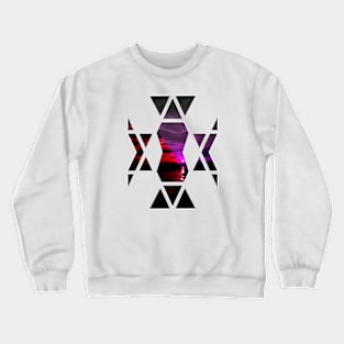 Red geometric sunset Crewneck Sweatshirt